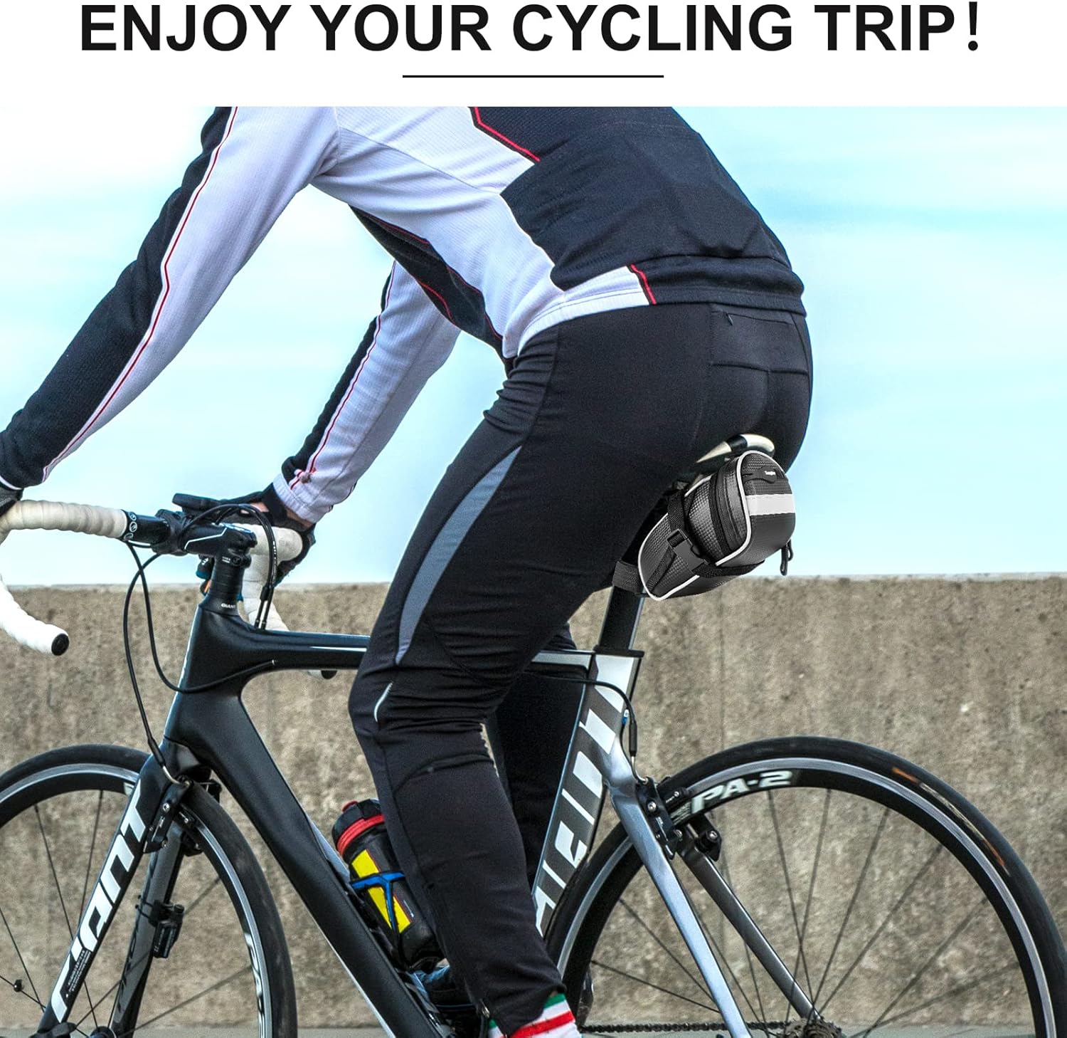 Bicycle Seat Bag Water Proof,Bike Pack Under Seat,Wedge Saddle Bag for Bike,Cycling Accessories