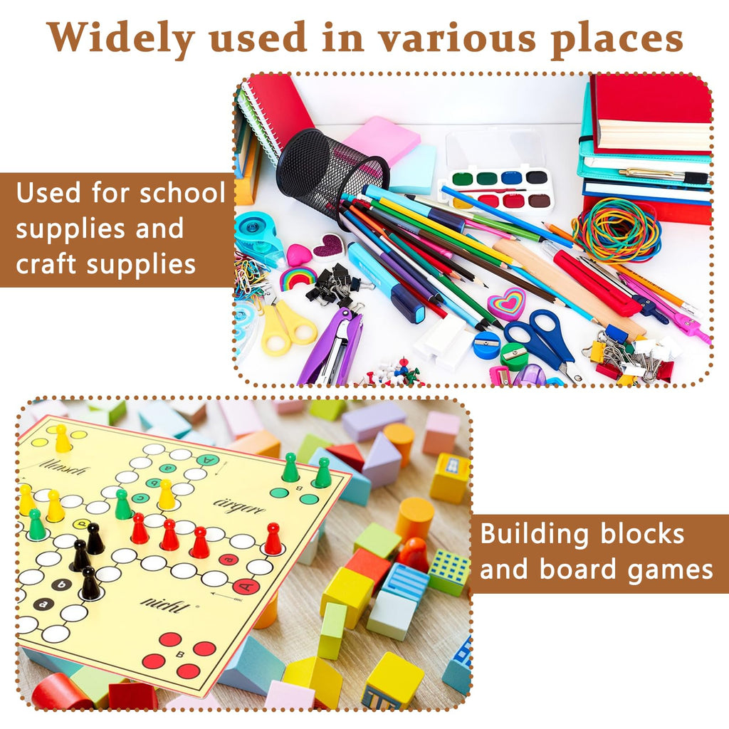 4 Pcs Board Game Storage Stackable Organizer Box with Snap Latch Lid Plastic Container Case for Board Games Puzzles