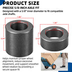 AR-PRO Metal Wheel Hub Spacers, 5/8" Axle Spacer Kit