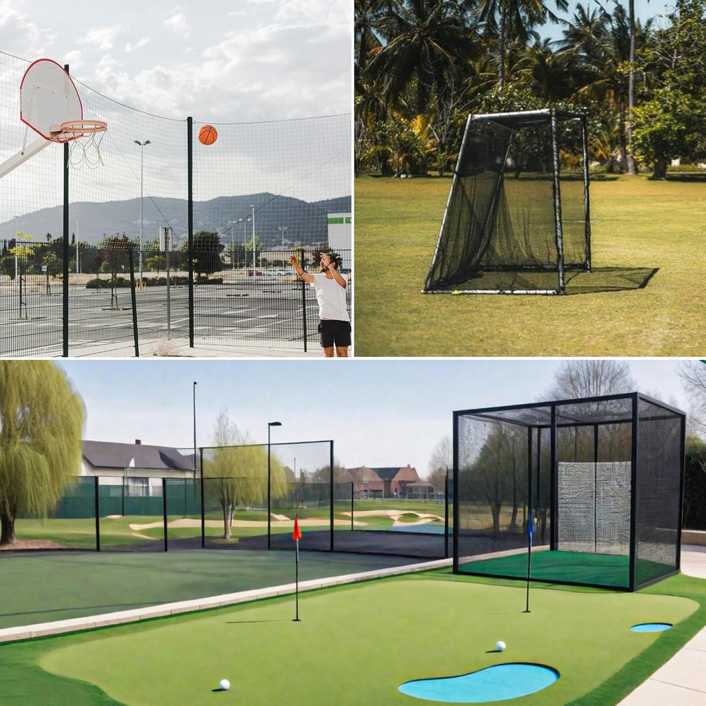 Golf Practice Net, 10Ft/15Ft/20Ft Golf Hitting Nets Heavy Duty Nylon Golf Netting for Garage Backyard