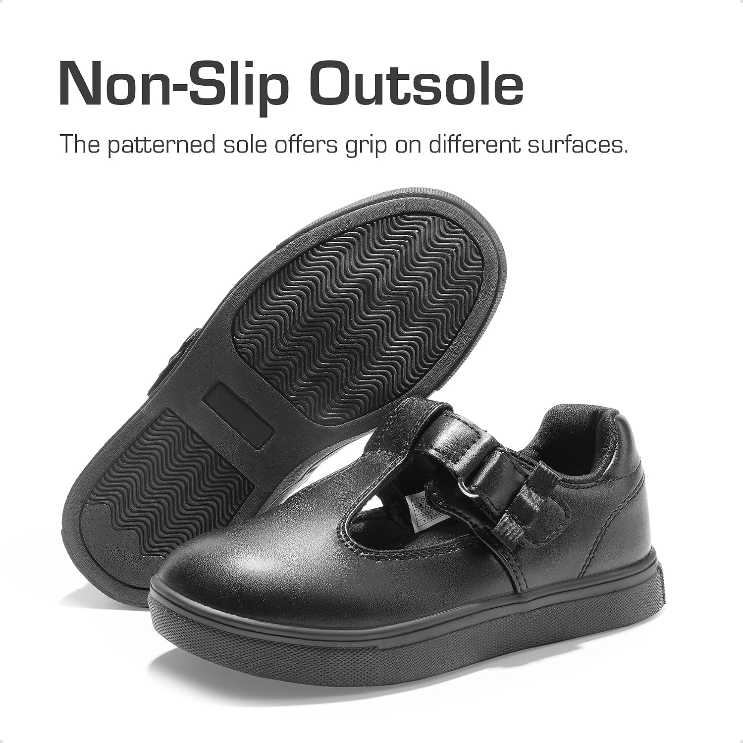Girls Mary Jane Toddler School Shoes | Girl Uniform Arch Support T-strap Sneakers Dress Flats for Casual Daily Wear