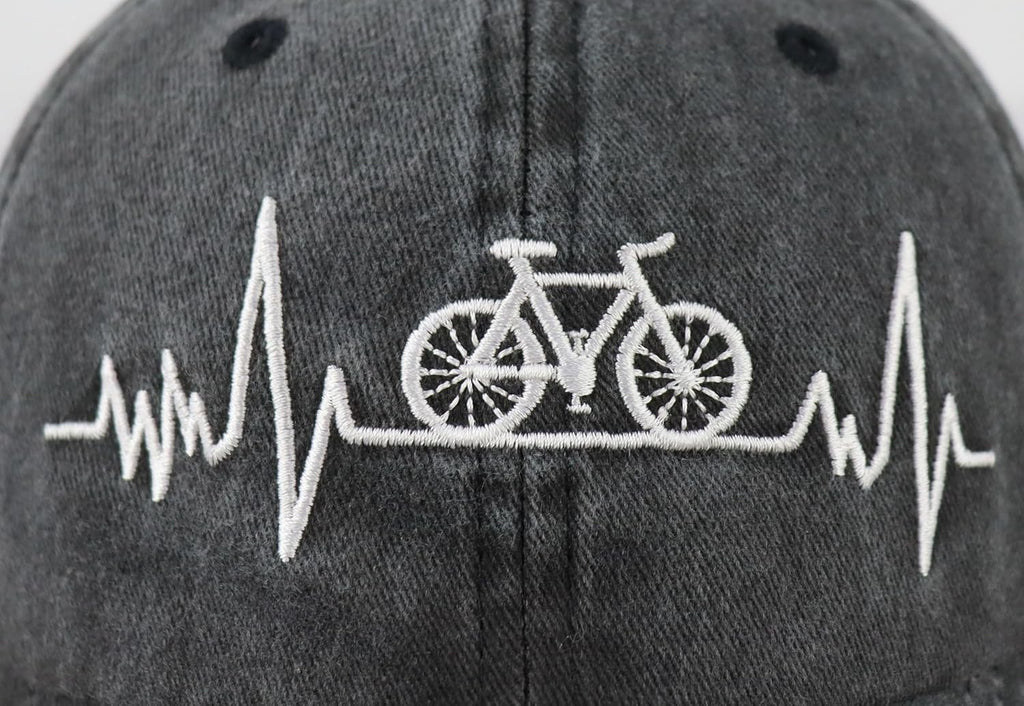 Bicycle Bike Baseball Cap, Adjustable Embroidered Bicycle Enthusiast Hat