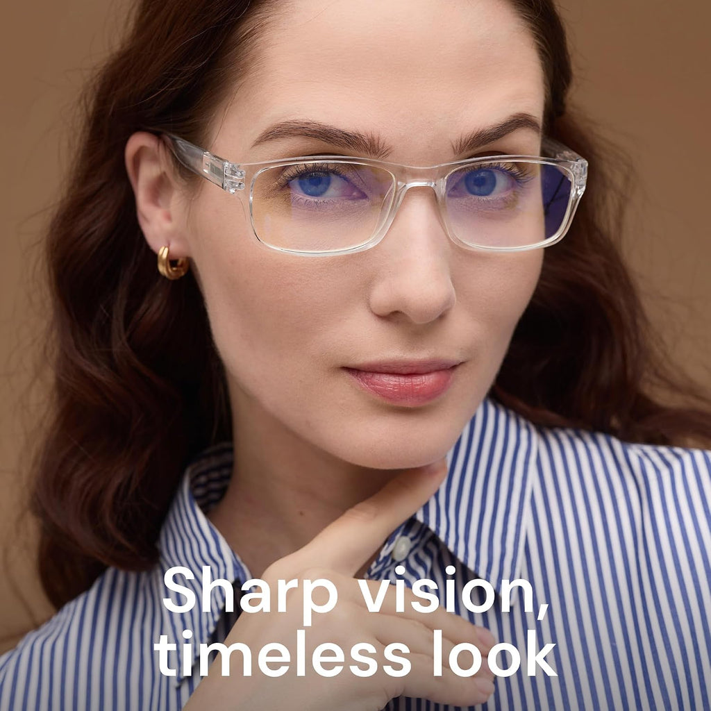 Blue-Light Filter, UV Protection - Readers with Rectangle Frames