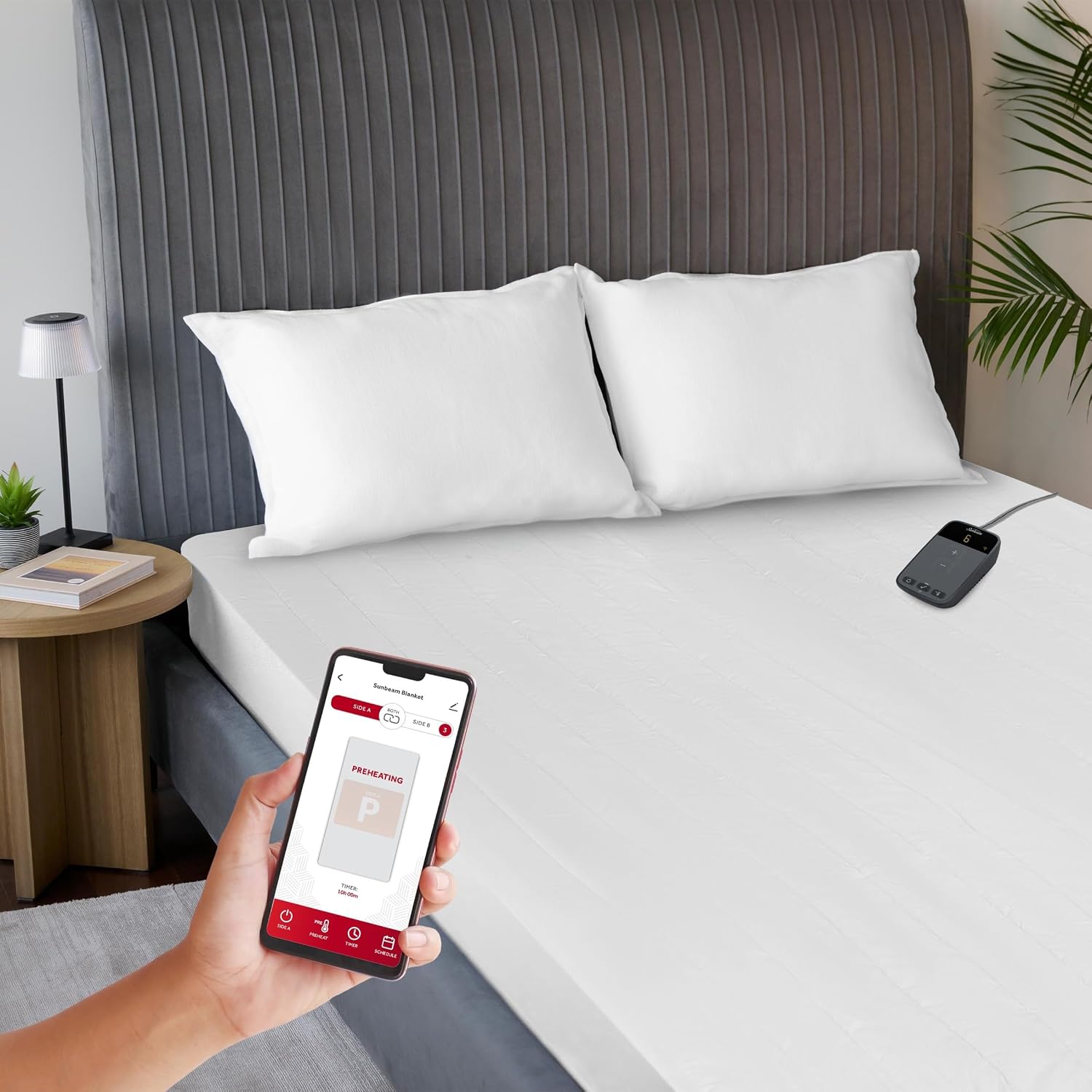 Polyester Wi-Fi Connected Mattress Pad, Electric Blanket, 10 Heat Settings, Full Size