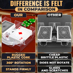 Card Holders for Playing Cards, 2 Deck Rotating Playing Card Holder Tray