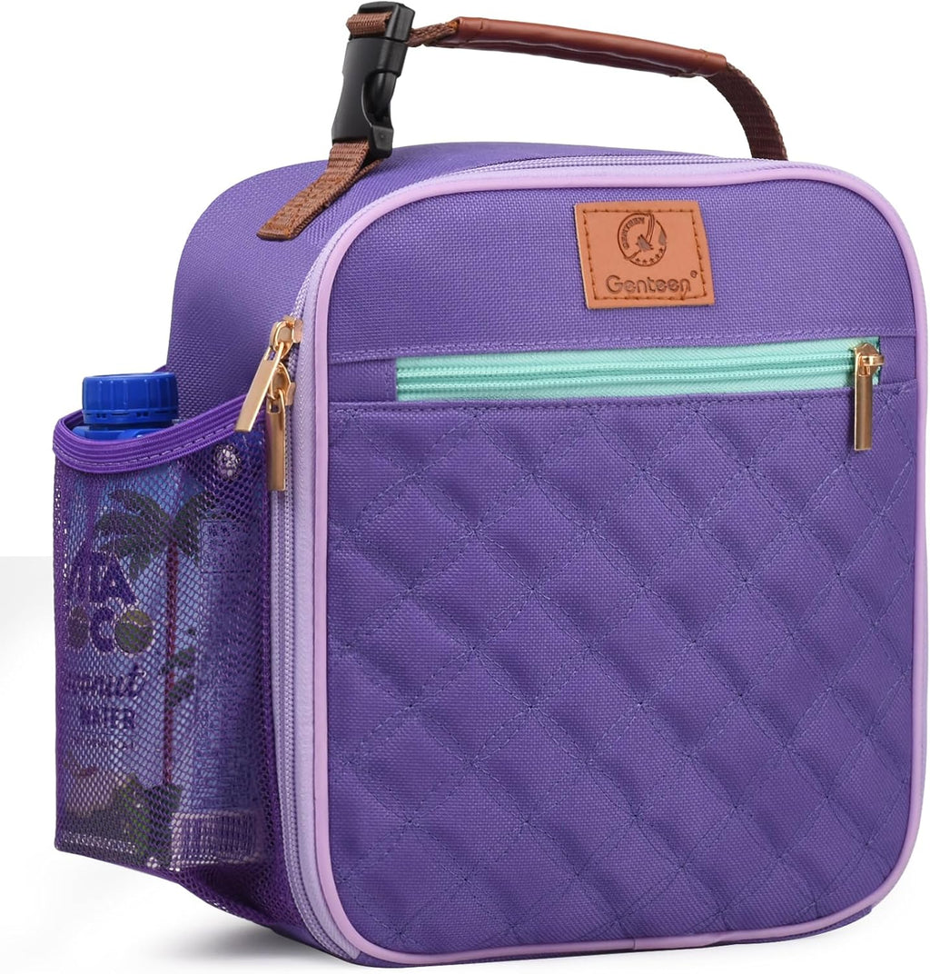 Kids Lunch Box Lunch bag for Girls, Boys, Teens Insulated Soft Mini Cooler with Bottle Holder, Lightweight Reusable