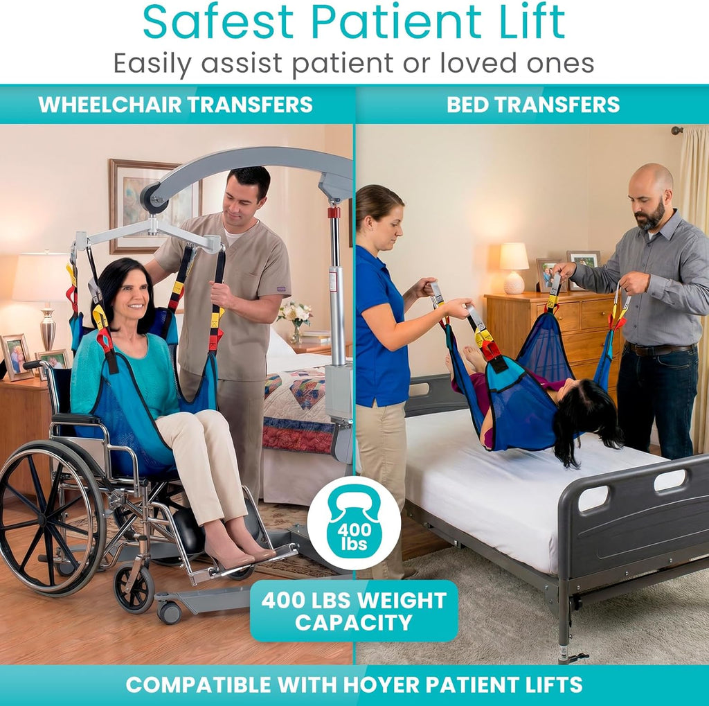 Patient Lift Sling - Mesh Transfer Sling for Showering & Home Use