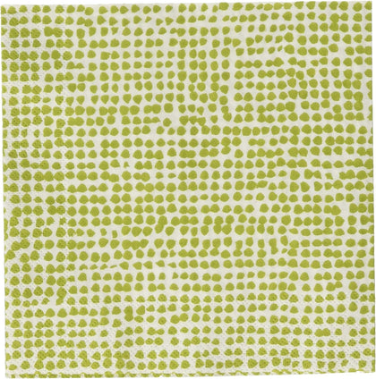Cocktail Napkins Marimekko Disposable 3-Ply Paper Party Napkin Pack, 5" x 5", Orkanen White/Green, 20-Count