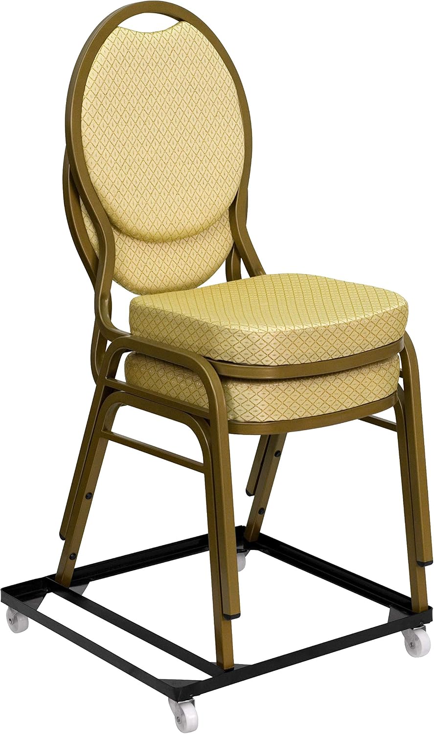 8 Pack HERCULES Series Steel Stack Chair and Church Chair Dolly