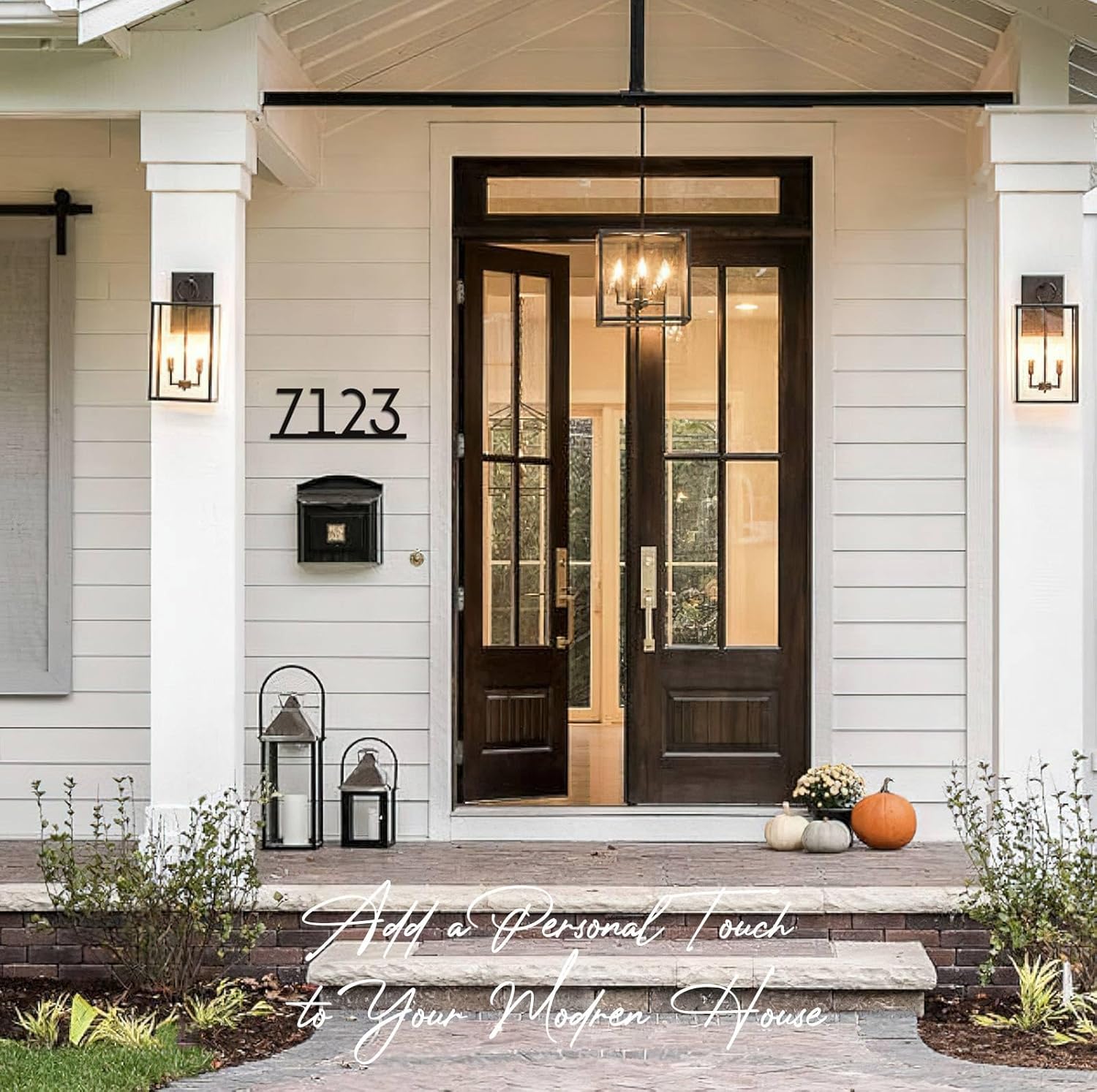 Modern House Numbers for Outside Personalized, Custom Metal Address Siqns for Houses, 5-9 Inch Large Number Address