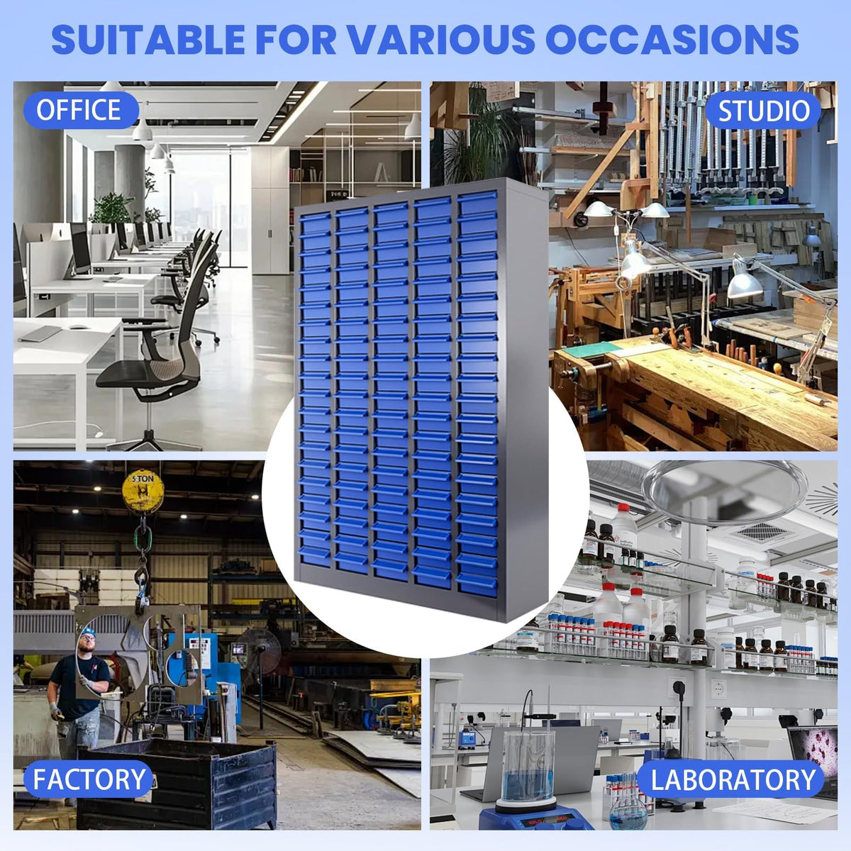 100 Drawer Parts Cabinet, Bolt, nut, and Tool Parts Cabinet