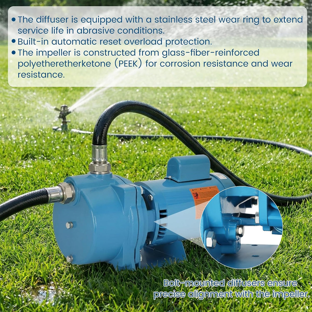 GT15 Self-Priming Single Phase Centrifugal Pump,1-1/2 HP,115/230V
