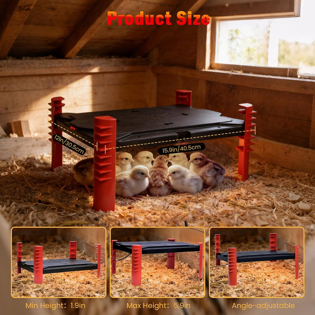 Chick Coop Heater, 150W Adjustable Chicken Brooder Plate for 25 Chicks