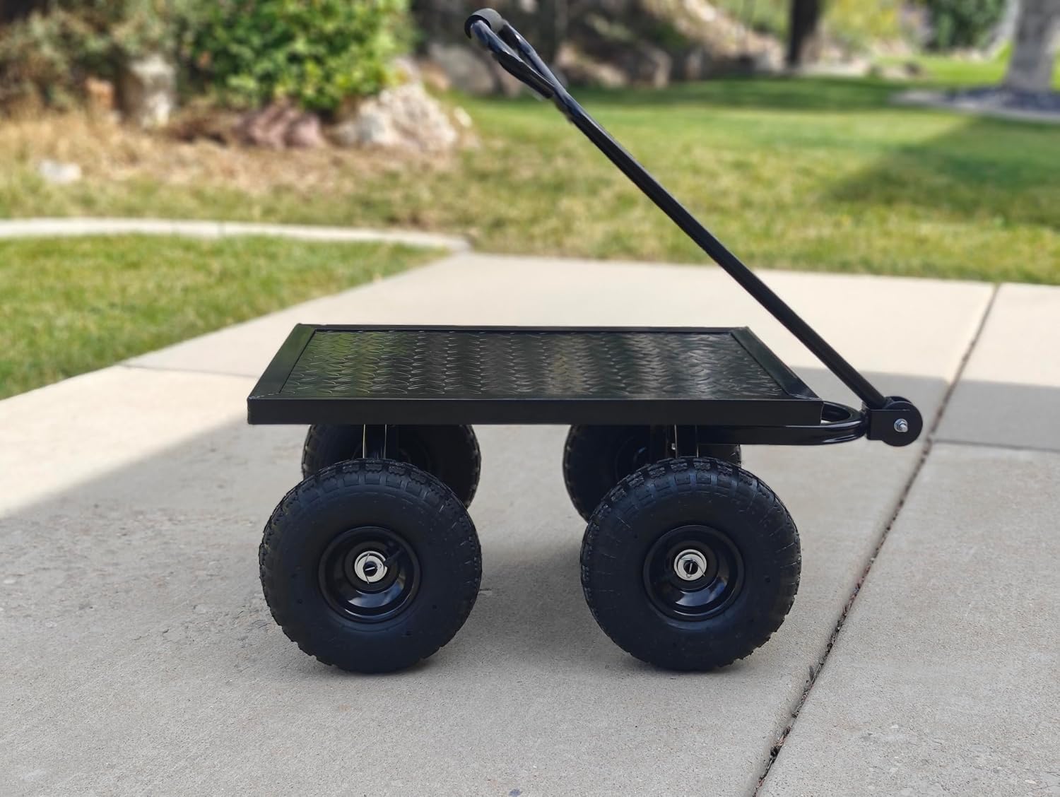 Universal Generator Wheel Kit Cart with 10-Inch Pneumatic Wheels, Black Steel, Compatible with Honda EU3000is