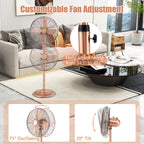 16" High-Velocity Metal Pedestal Fan with Adjustable Height