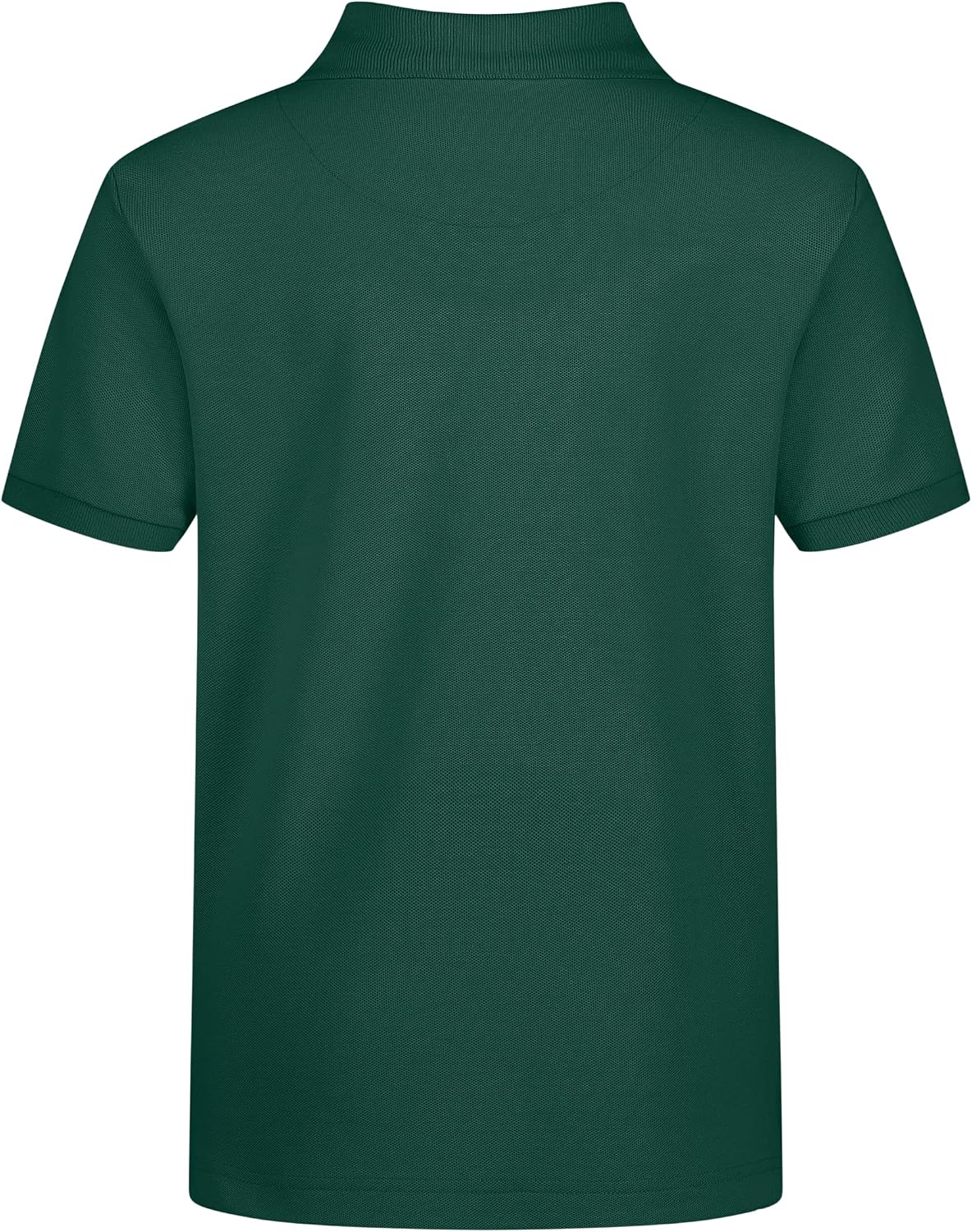 Boys' School Uniform Short Sleeve Polo Shirt, Button Closure, Comfortable & Soft Pique Fabric