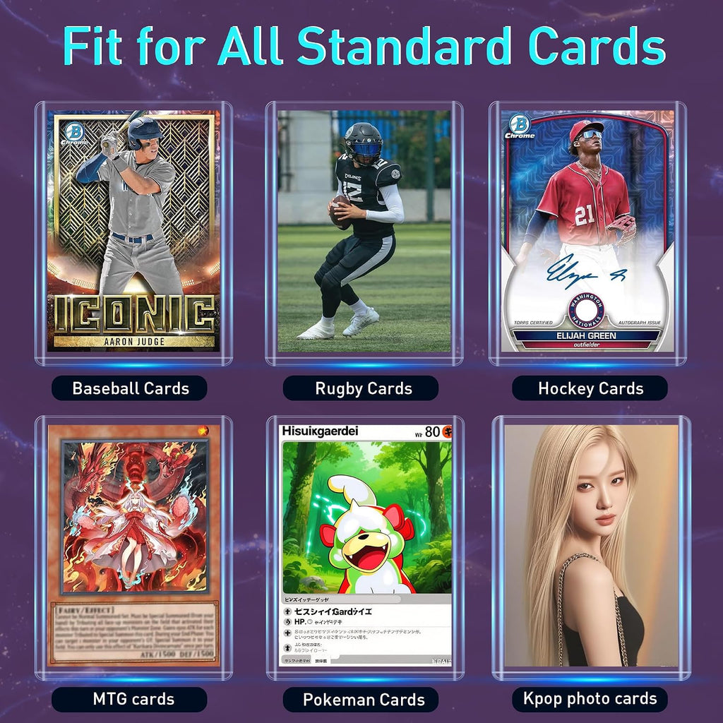 100 Top Loaders, 3"x4" Rigid Hard Plastic Card Holder, Single Toploaders | Premium Card Protector, Playing Cards