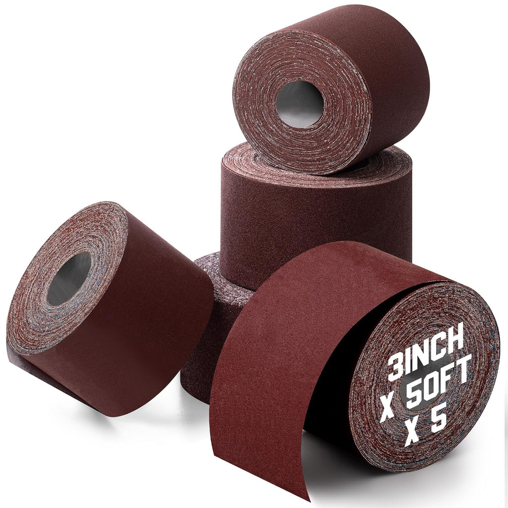 250ft 3" Wide Drum Sander Emery Cloth Roll 80 150 240 320 400 Grits