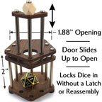 RPG Dice Jail | Metal Bars | Cage for Bad Dice | Prison | Walnut
