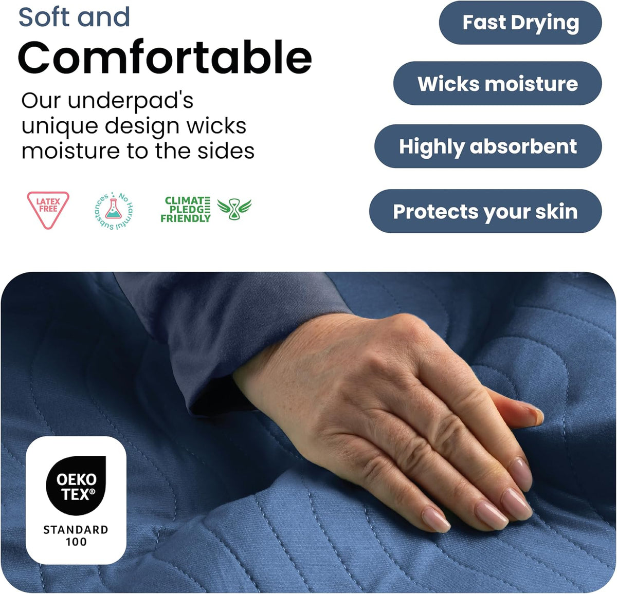 Washable Underpads, Heavy Absorbency Reusable Incontinence Pads