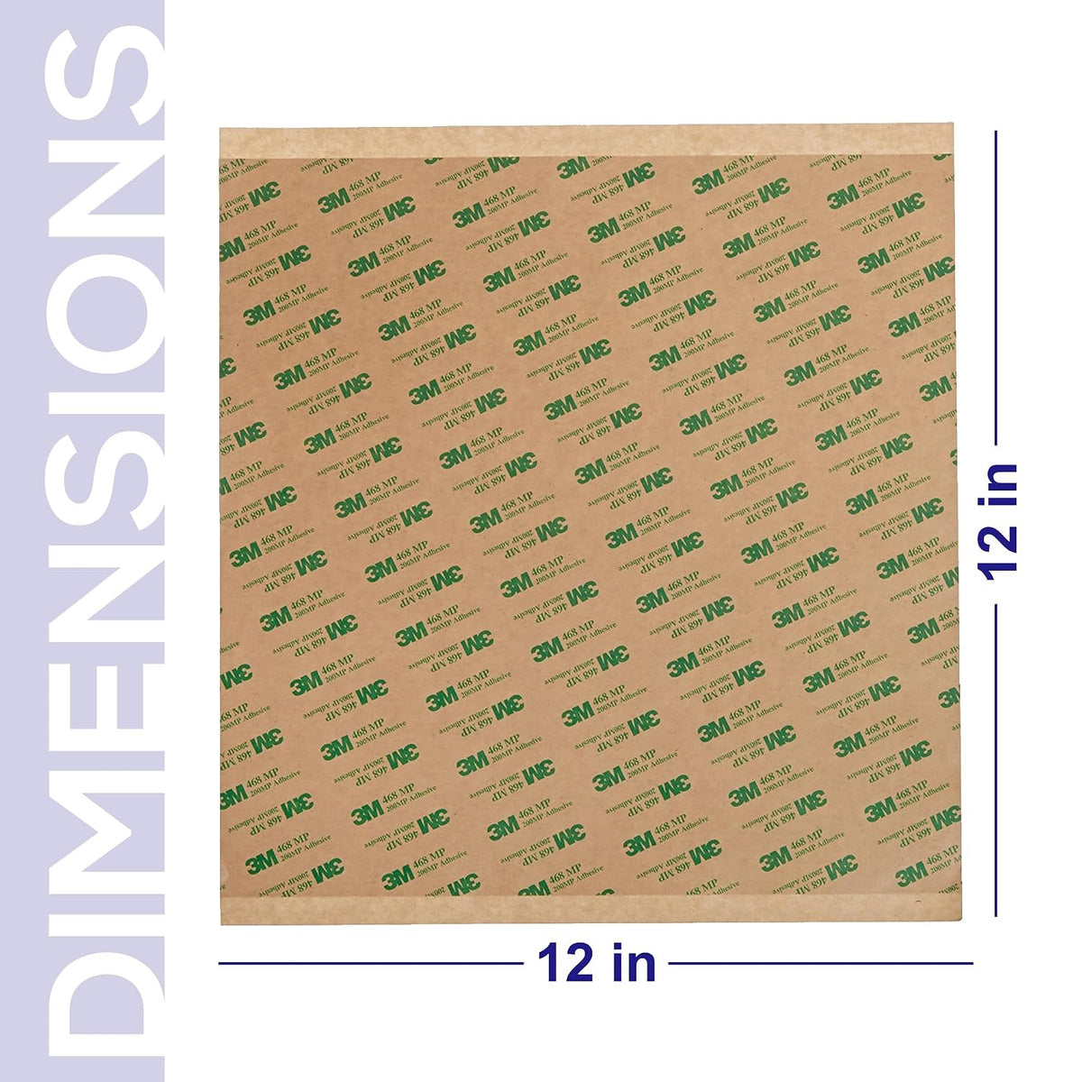 Double Sided Transfer Sheet, 468MP Adhesive Transfer Tape, 12in x 12in (5-Pack)