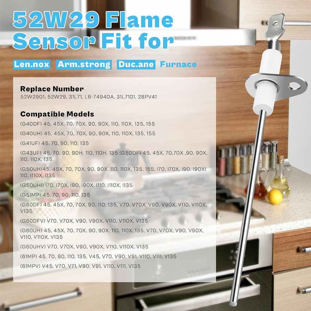 52W29 Flame Sensor for Lennox,Ducane,Armstrong Furnaces