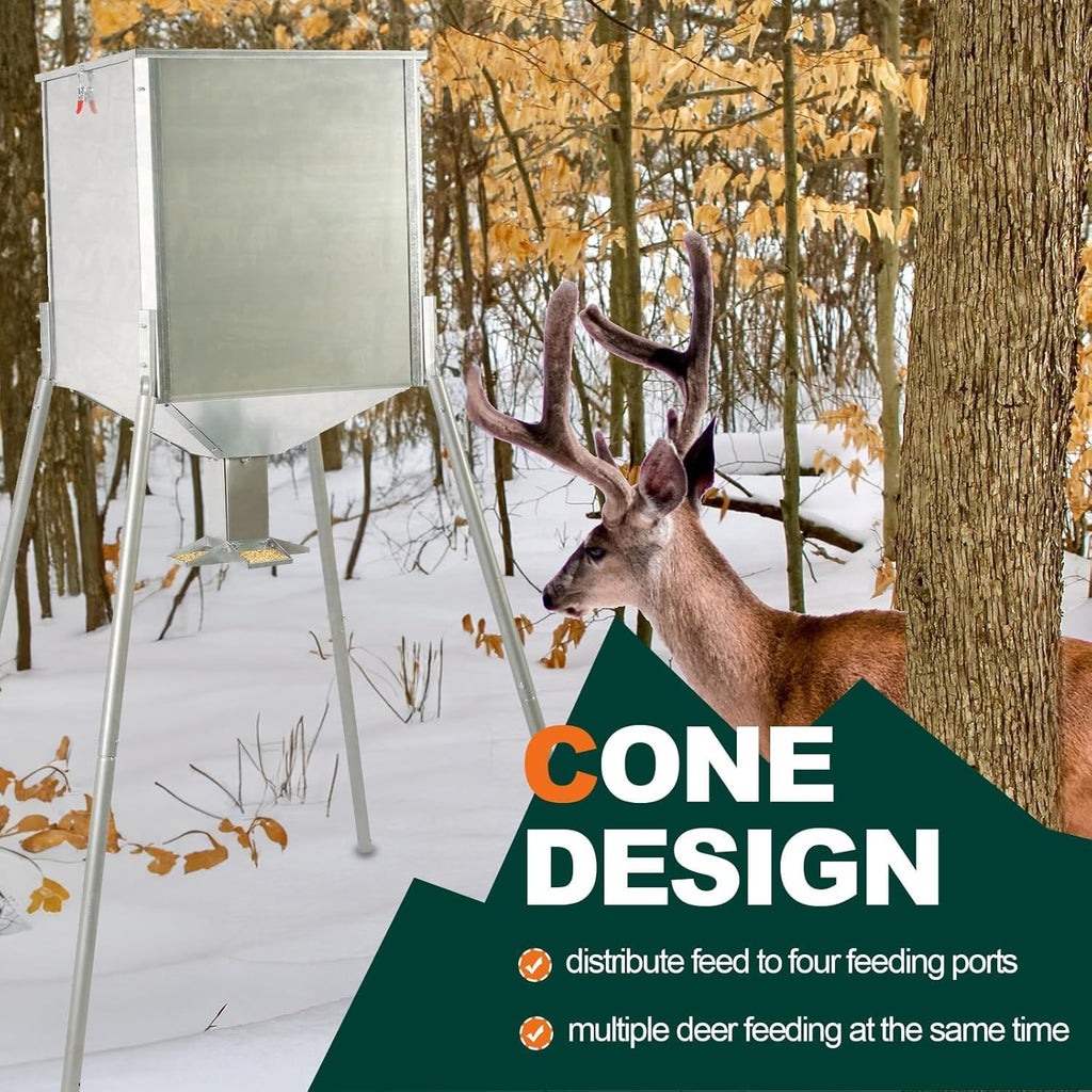 Gravity Deer Feeder Hunting Game 450 LB Large Capacity w/o Foot Kit