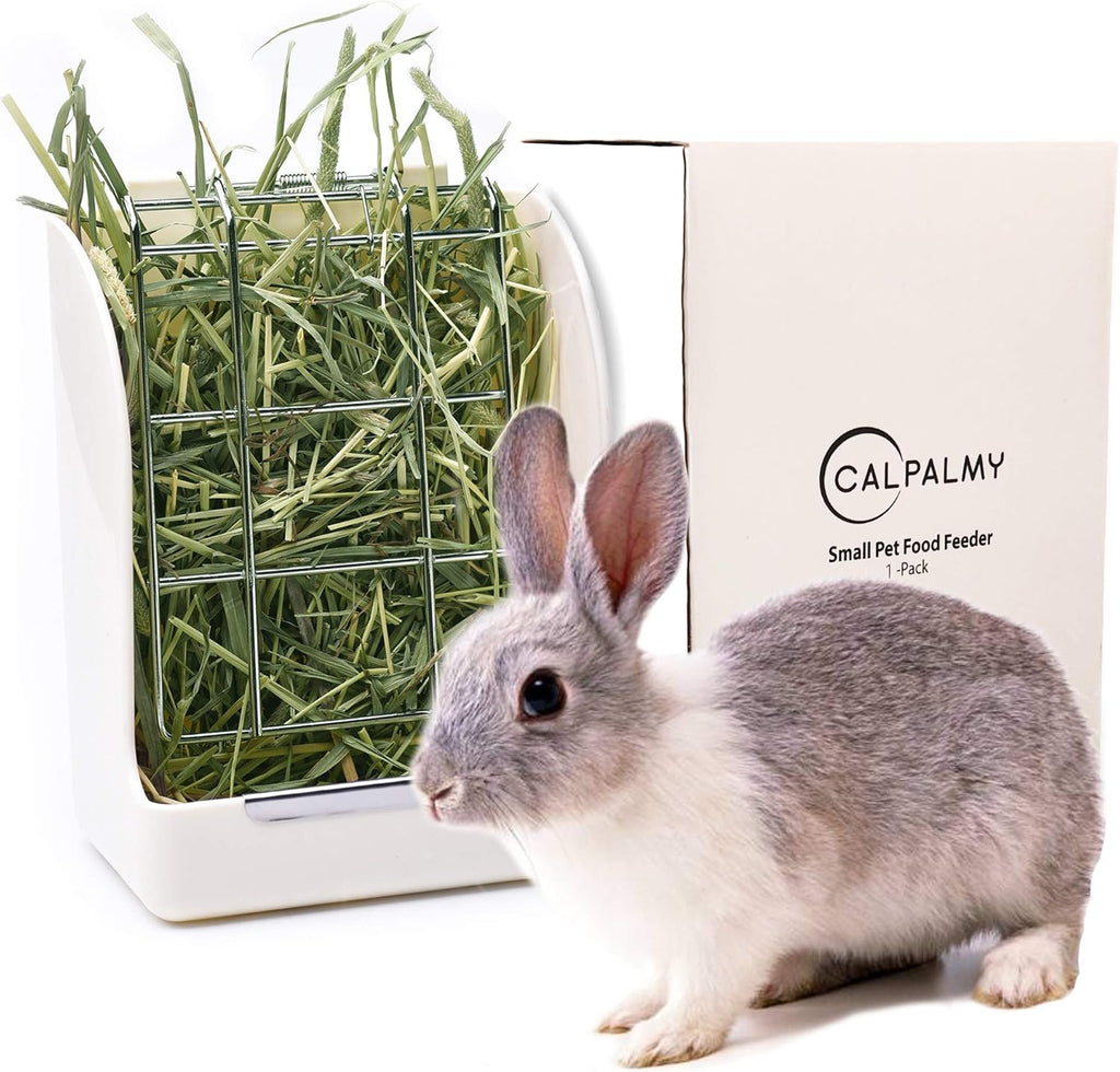 Hay Feeder for Rabbits, Guinea Pigs, and Chinchillas - Minimize Waste and Mess with 5.5" x 3.5" x 7.4" Hanging