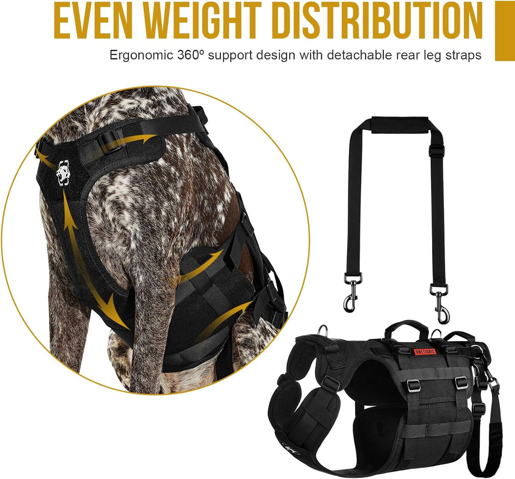 Dog Lift Harness for Large Dogs, Dog Hip Support Brace, Full Body Lifter with Handles Invictus Multifunctional