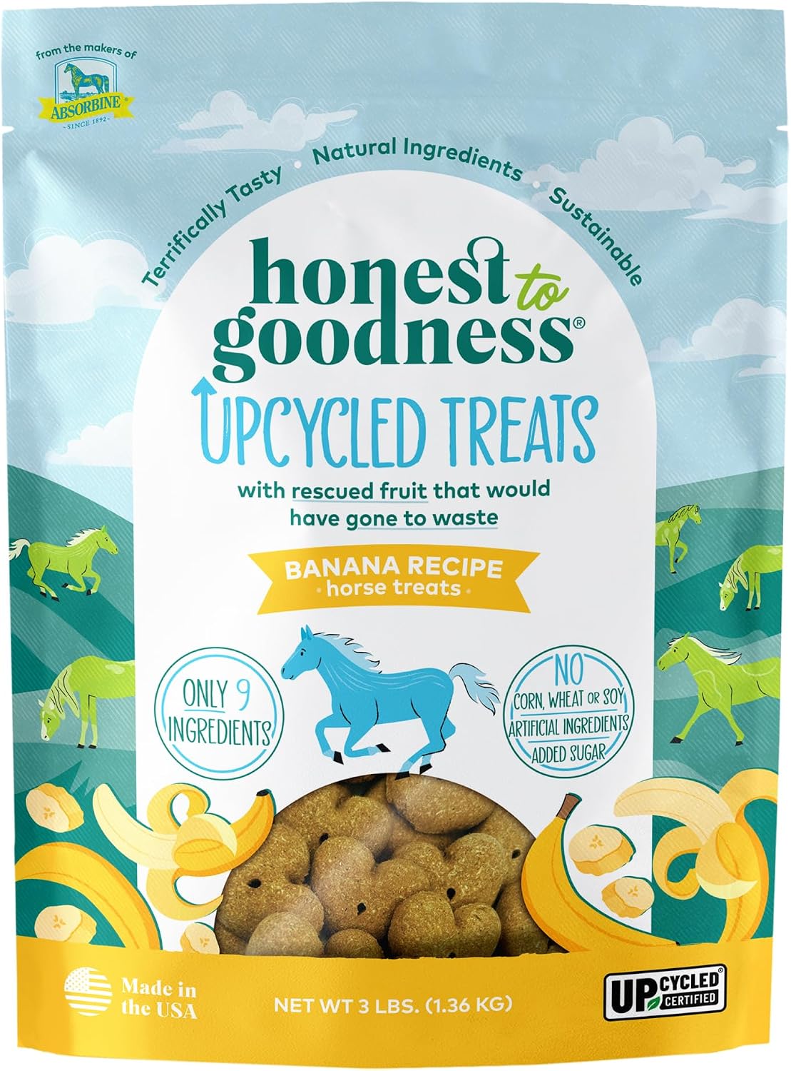 Upcycled Horse Treats, Banana 3 lb