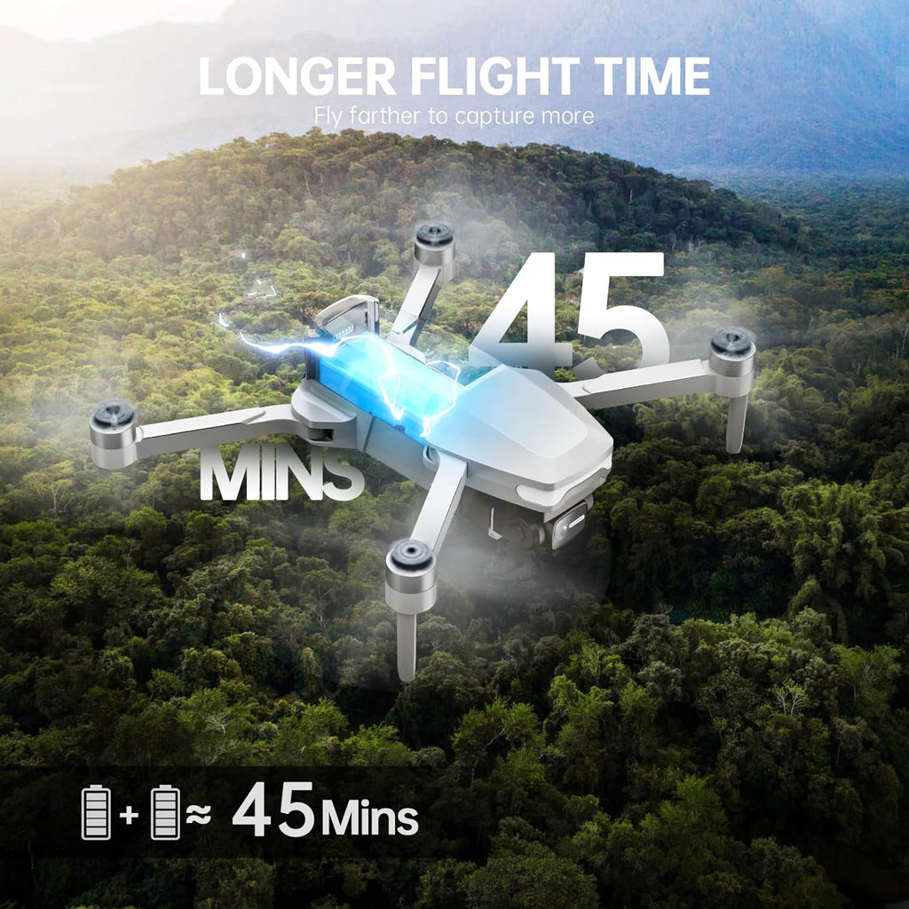 Drones with Camera for Adults 4K, Foldable Beginner Drone with Brushless Motor, Auto Follow, Tap Fly, Circle Fly, One