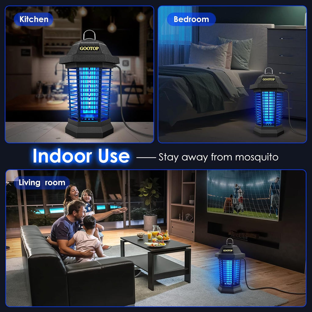 Bug Zapper Outdoor, Mosquito Zapper, 4200V 3 Prong Plug in Electric Fly Zapper, Mosquito Killer, Fly Traps, Flying