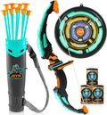 Kids Bow and Arrow Set, LED Light Up Archery Toy Set with 9 Suction Cup Arrows, Target & Arrow Case, Indoor and