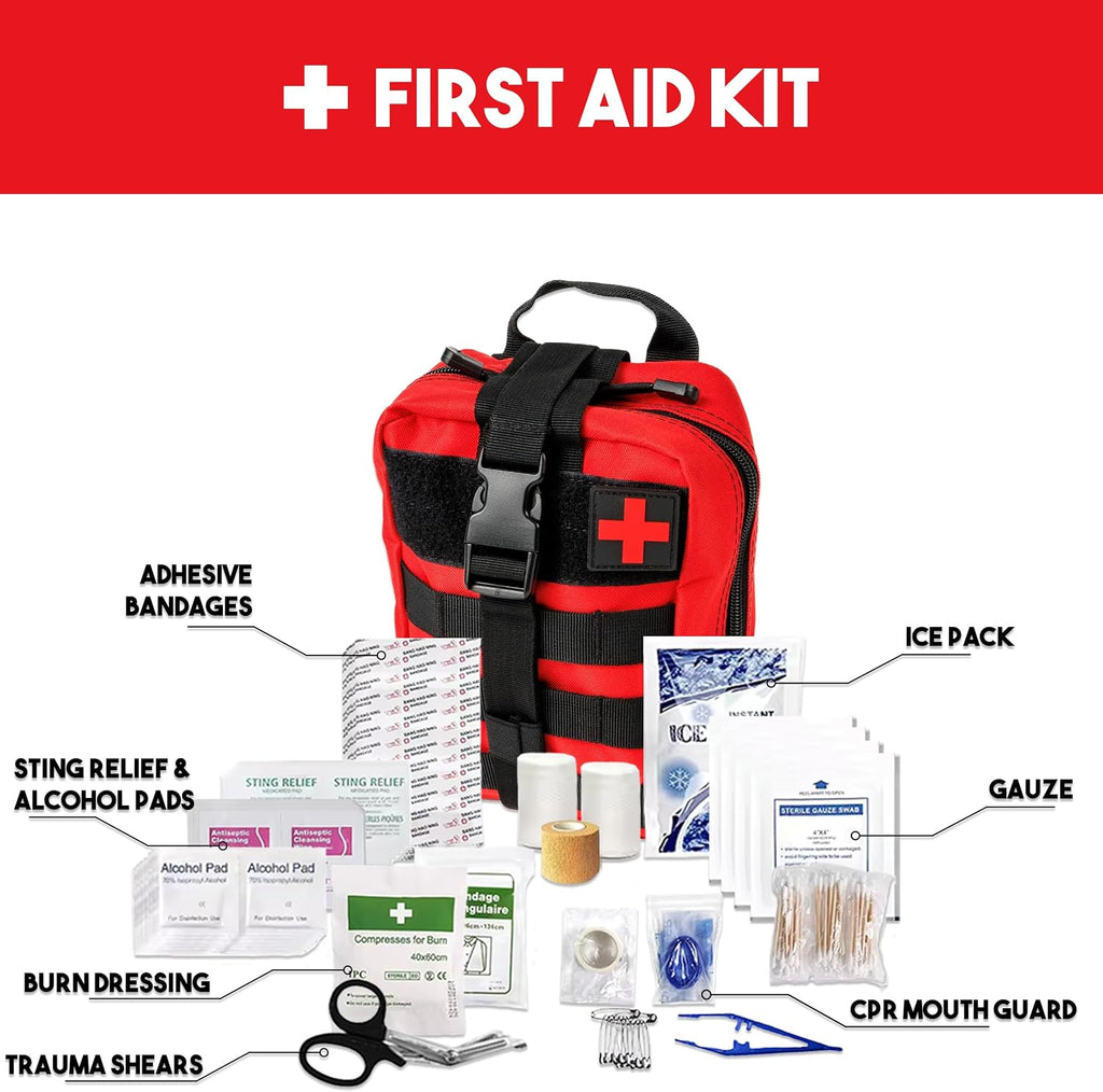2 Person 72 Hour Bug Out Bag Backpack Survival Kit - Fully Loaded Go Bag Emergency Backpack with First Aid, Food