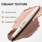 Dual-Ended Cream Eyeshadow Stick, Taupe Matte & Rose Gold Shimmer