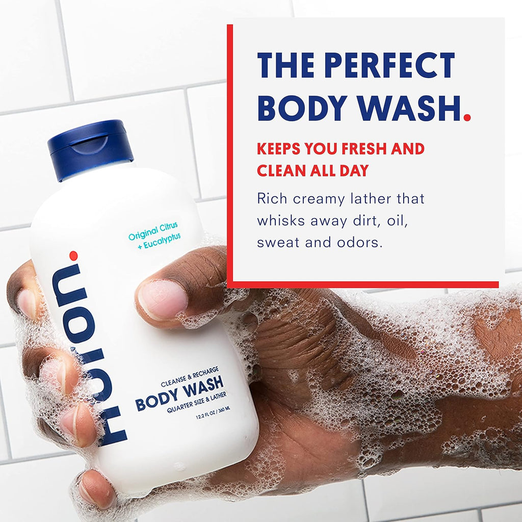 Body Wash for Men and Women, Hydrating Daily Cleanser with Citrus + Eucalyptus Scent, Moisturizing Shower Gel