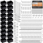 320PCS Pegboard Accessories Organizer Kit with Peg Borad Hooks & Bins