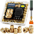 50Pcs Brass Threaded Inserts Kit M5x10x7 Heat Set for 3D Printing