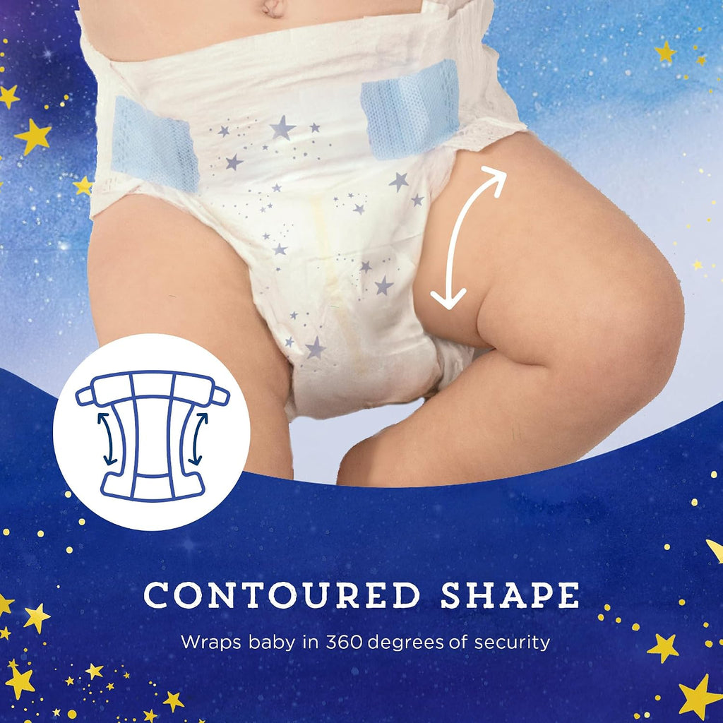 Amazon Brand - Mama Bear Overnight Baby Diapers with Leak Protection, Fragrance-Free, Size 4, 74 Count, Nighttime
