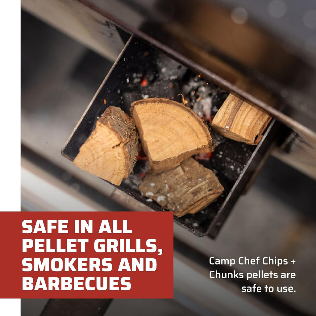 Premium Hardwood Chunks - Wood Chunks for Smoking & Outdoor Grilling - Compatible with Pellet Grills, Smokers &