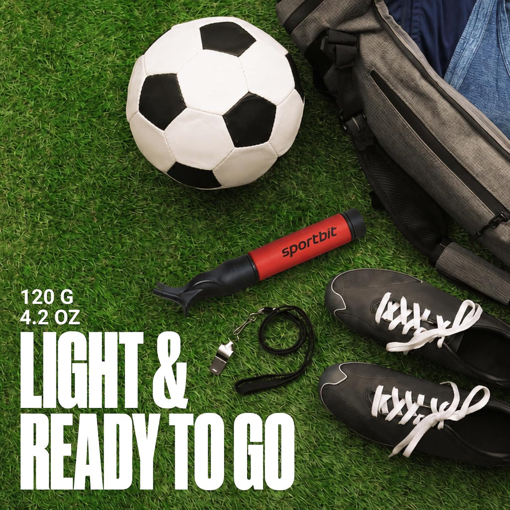 Ball Pump for Sports Balls - Push & Pull Inflating System - Hand Pump for Exercise Balls - Volleyball Pump