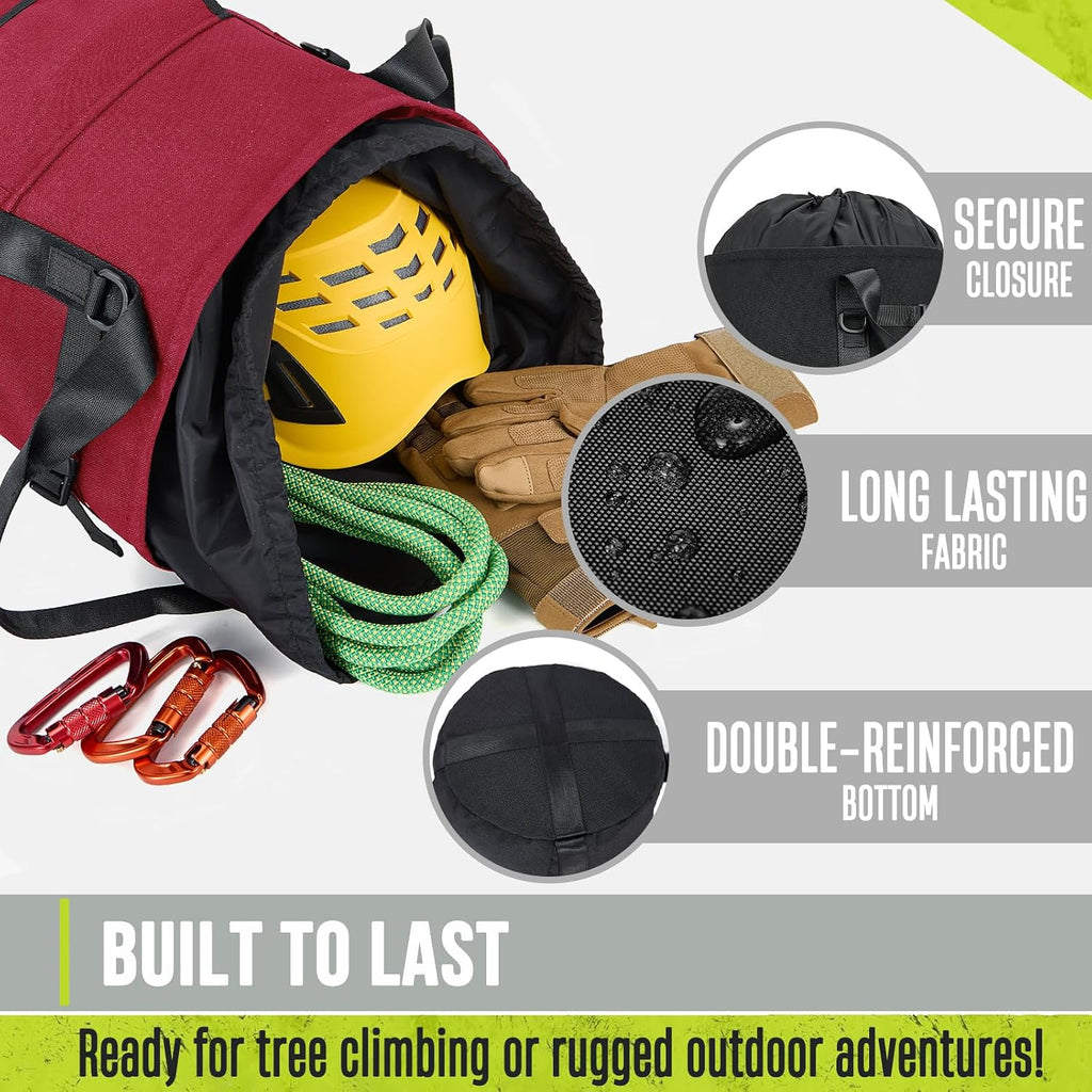 Arborist Rope Bag, 35L Tree Climbing Rope Bag, Arborist Equipment Bucket Backpack, Arborist Gear Carrier Bag with