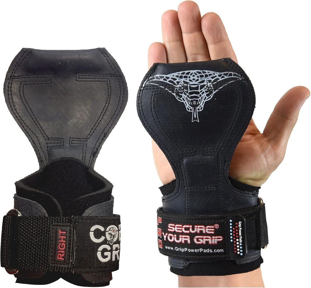 Cobra Grips Weight Lifting Gloves with Adjustable Neoprene Padded Wrist Wraps - Heavy Duty Alternative to Power