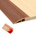 Floor Transition Strip, Self Adhesive Door Threshold for Doorway, Carpet Edging Trim Strip Vinyl Overlap Edge Reducer