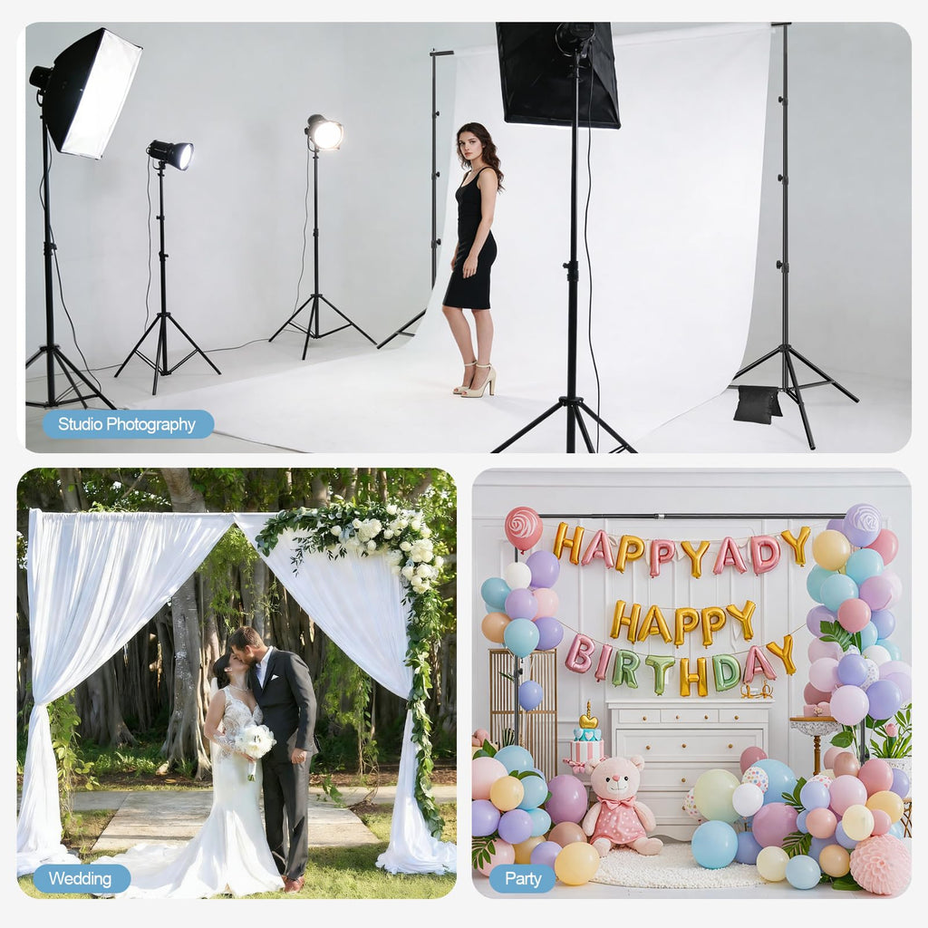 10x10FT Backdrop Stand Adjustable Back Drop Stand for Party Wedding