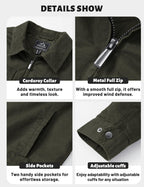 Corduroy Jacket Men Lightweight Work Jacket Fall Casual Shacket