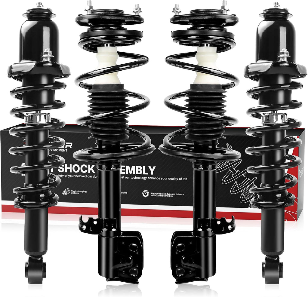 Richeer Front and Rear 4 PCS Strut Shock Assembly Fits 2009-2013 Corolla