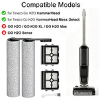 Replacement Parts Brush Rollers for Tineco GO H2O HammerHead Mess Detect