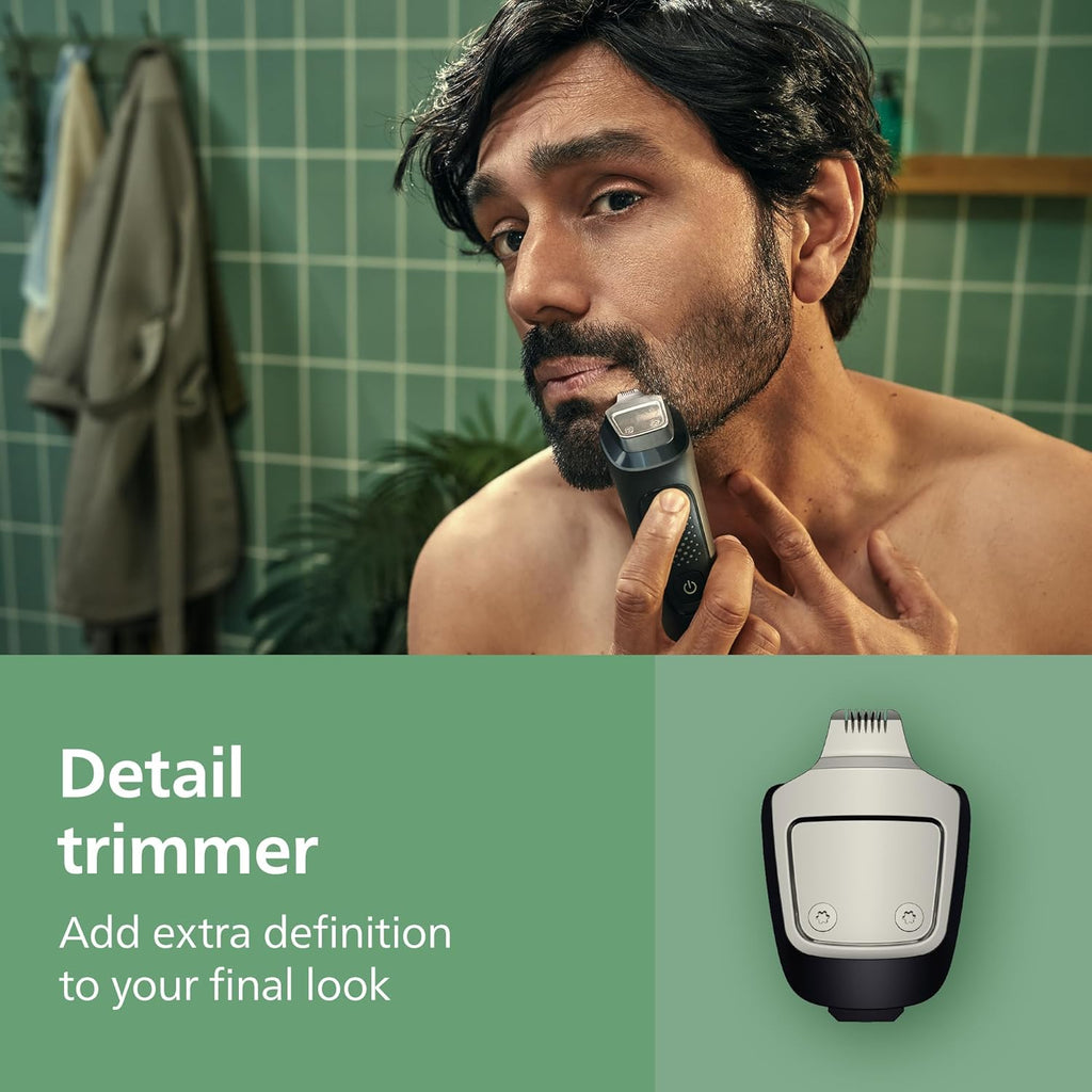 Philips All-in-One 3000 Series 13 in 1 Trimmer for Men, Beard Trimmer & Head Hair Clipper, Full Metal Self-Sharpening