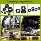 50Pcs M8-1.25 Lock Nuts, M8x1.25 Nylon Insert Locknuts, 304 Stainless Steel